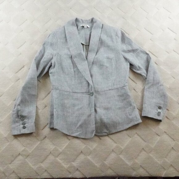 Cabi Linen Blazer Womens 8 Single Breasted Formal Preppy - Picture 1 of 12